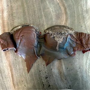 Burning Man Wasteland Apocalypse Skirt Top Leather Chainmail Festival Cosplay